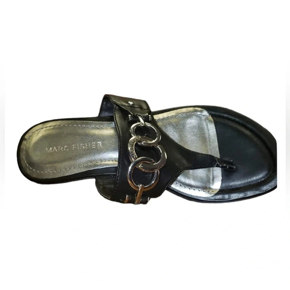 Marc Fisher Leather Thong Toe Sandals Size 6.5M - Picture 3 of 6